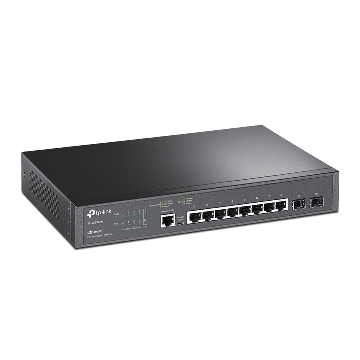 TP-Link JetStream TL-SG3210 8-Port Metal Gigabit L2+ Managed Switch with 2 SFP Slots