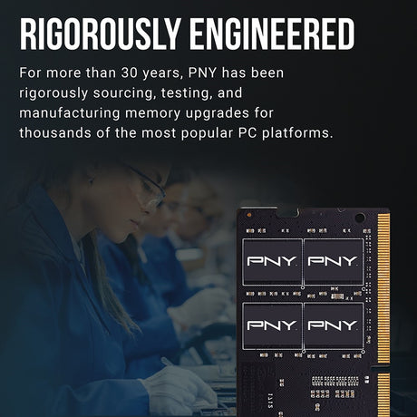 PNY Performance MN16GSD43200-SI 16GB (1x 16GB) SODIMM System Memory, 3200MHz, DDR4, CL22