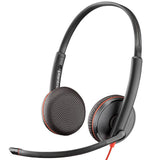 Plantronics Blackwire 3225 Stereo USB-C Headset with 3.5mm Jack & USB-C/A Adapter (Bulk Pack- Non-Retail)