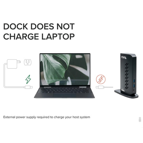 Plugable UD-3900Z USB-A/USB-C Dual Monitor Universal DisplayLink Certified Docking Station