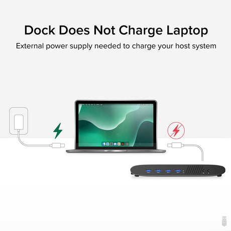 Plugable UD-6950H Universal Dual Monitor 4K USB-A/USB-C DisplayLink Certified Docking Station