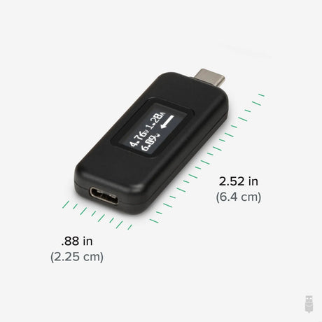 Plugable USBC-VAMETER3 Pass-Through USB-C VA Meter for High Power Devices