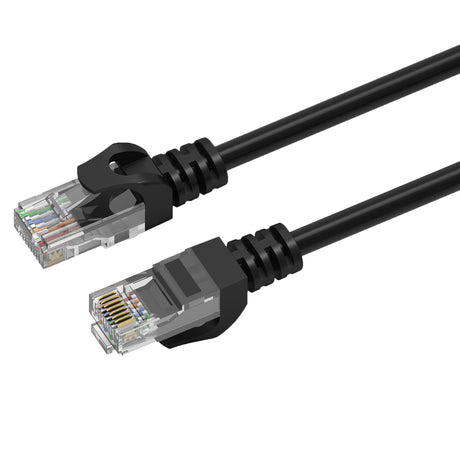 Prevo CAT6-BLK-10M Network Cable, RJ45 (M) to RJ45 (M), CAT6, 10m, Black, Oxygen Free Copper Core, Sturdy PVC Outer Sleeve & Clip Protector, Retail Box Packaging