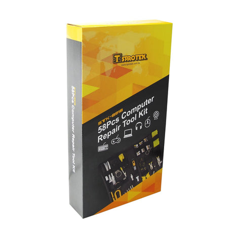 Sprotek 58 Piece Computer & Electronics Repair Tool Kit In A Case, All Tools Are Fully Demagnetized To Protect Your Computers Hard Drive Or Magnetic Media From Damage.