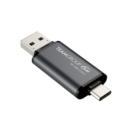 Team TX13128GC01 2 in 1 Dual OTG 128GB Flash Drive, X1 USB 3.2 Gen1, Type C & A, Plug and Play