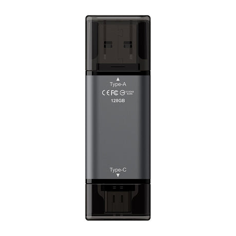 Team TX13128GC01 2 in 1 Dual OTG 128GB Flash Drive, X1 USB 3.2 Gen1, Type C & A, Plug and Play