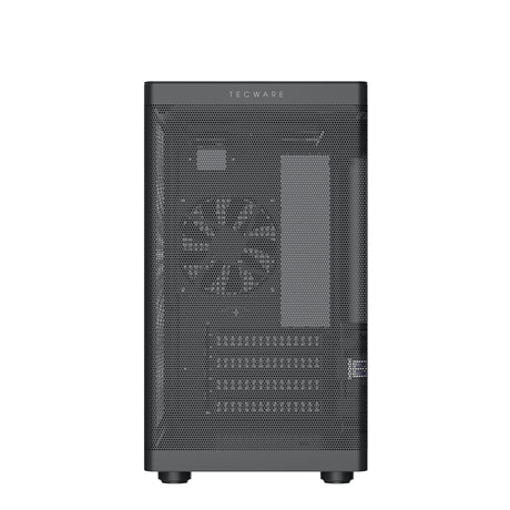 TecWare Fusion 3 mATX Compact PC Case, High Airflow SFF Chassis, 3 Fans Included, Top-Mount ATX/SFX PSU Support, USB-C, Supports 280mm GPU & Dual Radiators, Black
