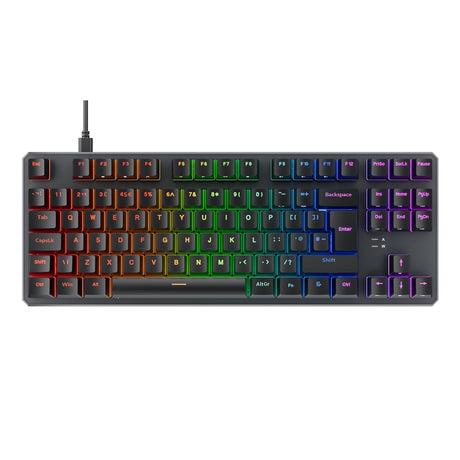 Tecware Phantom+ 80% TKL RGB Mechanical Gaming Keyboard with Wraith Brown Switches Black