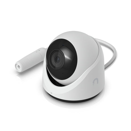 Ubiquiti UVC-G6-Turret-W All-weather, tamper-resistant 4K PoE camera with a 1/1.8" 8MP image sensor, Multi-TOPS AI Engine, and 3-axis manual adjustment for flexible installation