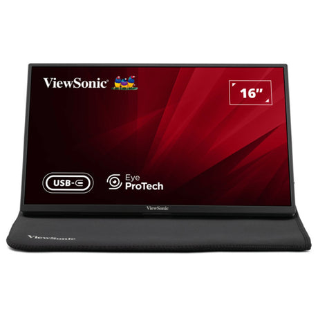Viewsonic VA1650 16 inch USB-C Lightweight Portable IPS Monitor, Full HD, 60Hz, HDMI (v1.4), VESA, Built in Foldable Stand