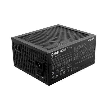 be quiet! DARK POWER 14, 850W, 80 PLUS certified and Cybenetics efficiency, ATX 3.1 compliant, PCIe 5.1 compatible, backed by a 10-year manufacturer's warranty.