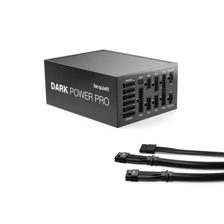 be quiet! Dark Power Pro 13 1300W PSU, 80 PLUS Titanium, ATX 3.0 PSU with full support for PCIe 5.0 GPUs and GPUs with 6+2 pin connectors, 10-year manufacturer’s warranty