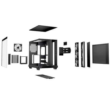 be quiet! Light Base 500 LX BGW85 Mid-Tower Case, Tempered Glass, 4 x ARGB Light Wings LX Fans, High Airflow ATX Case, USB-C 10Gbps, 400mm GPU Support, Vertical GPU Mount, Black