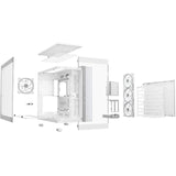 be-quiet! Light Base 900 FX, White, Full Tower E-ATX Case, Massive ARGB LED Strip, Full Windowed Design, 4 Light Wings 140mm PWM fans included