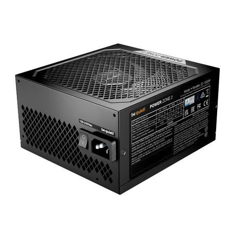 be quiet! Power Zone 2 1000W PSU - 80 PLUS Platinum, Semi-Passive Cooling, Pure Wings 3 Fan, PCIe 5.1/ATX 3.1 Compatibility, 10-Year Warranty