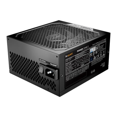 be quiet! Power Zone 2, 1200W, Semi-passive zero-RPM cooling, 2 x 90' angled 12V-2x6 connectors and PCIe 5.1/ATX 3.1 compatibility, 10-year manufacturer's warranty.