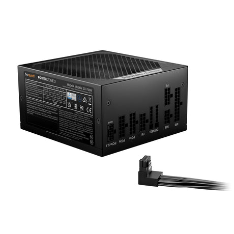 be quiet! Power Zone 2 750W PSU - 80 PLUS Platinum, Semi-Passive Cooling, Pure Wings 3 Fan, PCIe 5.1/ATX 3.1 Compatibility, 10-Year Warranty