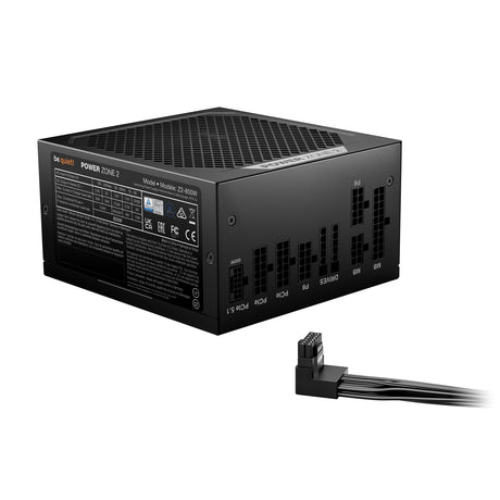 be quiet! Power Zone 2 850W PSU - 80 PLUS Platinum, Semi-Passive Cooling, Pure Wings 3 Fan, PCIe 5.1/ATX 3.1 Compatibility, 10-Year Warranty