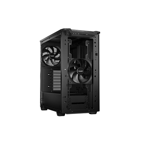 be quiet! Pure Base 501 ATX Mid Tower PC Case – Sleek Black Design, High-Airflow with 2 x Pure Wings 3 140mm Fans, USB-C Front Port, Water-Cooling Ready, Tool-Free Installation, Noise-Optimized