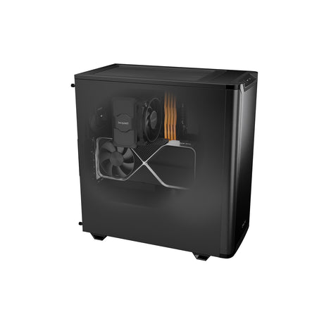 be quiet! Pure Base 501 ATX Mid Tower PC Case – Sleek Black Design, High-Airflow with 2 x Pure Wings 3 140mm Fans, USB-C Front Port, Water-Cooling Ready, Tool-Free Installation, Noise-Optimized