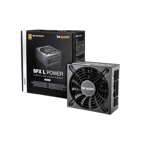 be quiet! SFX L Power 600W PSU, 80 PLUS Gold, SFX-to-ATX Adapter, Temperature Controlled 120mm Fan, 3 Year Warranty