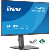 iiyama PROLITE XB2493HSU-B1 24 inch IPS Monitor, Full HD, 1ms, USB Hubx2, HDMI, DisplayPort, Freesync, 120Hz, Speakers, Black, ACR, Internal PSU, VESA, Height Adjustable