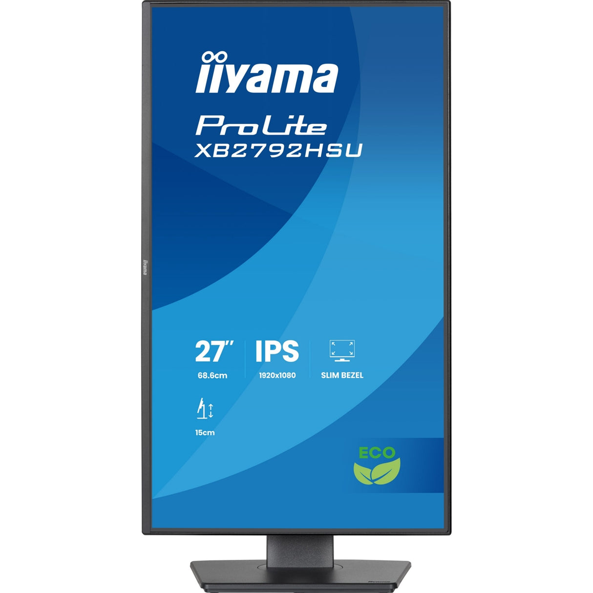 iiyama XB2792HSU-B1 27-Inch Eco IPS LCD, 120Hz, 1ms, Eyesafe & EyeComfort Certified, 1920x1080, 300 cd/m (2) Brightness, 1x HDMI,1 x DisplayPort, 2 x USB, 2 x 2W Speakers, TCO10, TUV-GS, Epeat Silver, Height Adjustable Stand