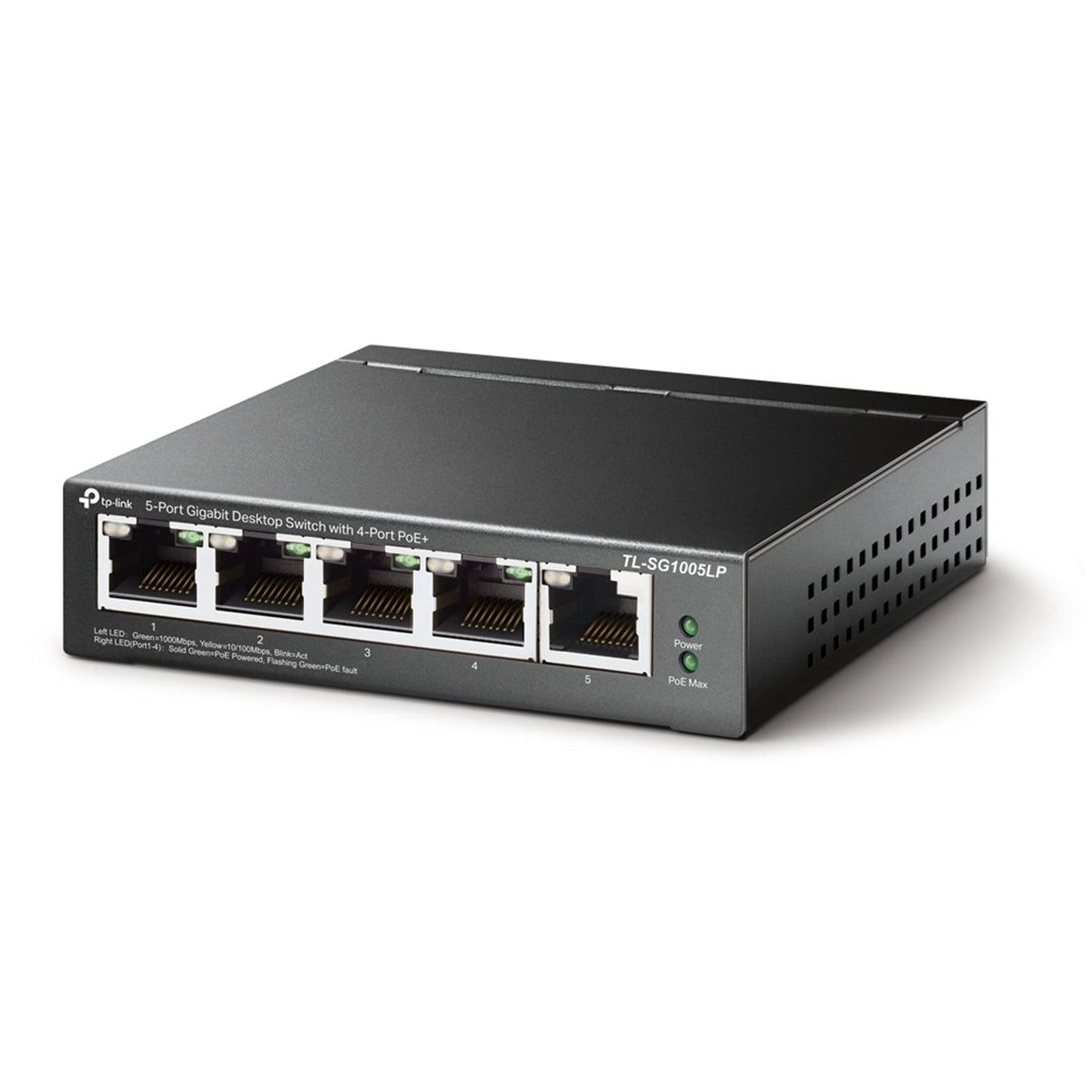 TP-Link TL-SG1005LP 5-Port Metal Gigabit Desktop PoE Switch with 4-Port PoE+ (40W)