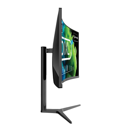 piXL CM34C7 34 Inch 165Hz UWQHD Quad HD Ultrawide Curved Gaming Monitor, with 1.5ms Response Time, 3440 x 1440 Resolution, HDMI, DisplayPort, USB-C, USB-B, USB-A x 2, Audio & Height Adjust