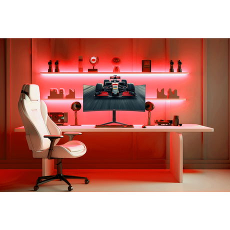 piXL CM34C7 34 Inch 165Hz UWQHD Quad HD Ultrawide Curved Gaming Monitor, with 1.5ms Response Time, 3440 x 1440 Resolution, HDMI, DisplayPort, USB-C, USB-B, USB-A x 2, Audio & Height Adjust