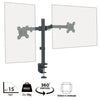 piXL Desk-Mounted Fully-Adjustable Dual Monitor Arm para sa mga Screen na Hanggang 27 inch na may VESA Mount at Built-In Cable Management