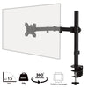 piXL Desk-Mounted Fully-Adjustable Single Monitor Arm para sa mga Screen na hanggang 32 inch na may VESA Mount at Built-In Cable Management