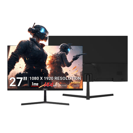 piXL PX27B221S 27 Inch 144Hz Full HD IPS Widescreen Monitor with Speakers, 1920x1080 Resolution, 1ms Response Time, 144Hz Refresh Rate, DisplayPort & HDMI