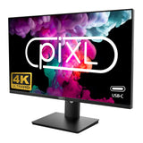 piXL PX27UDH4K 27 Inch 60Hz 4K IPS Monitor with 3840 x 2160 Resolution, 5ms Response Time, 60Hz Refresh Rate, USB-C, USB-B, USB-A, HDMI, Display Port & VESA Mount